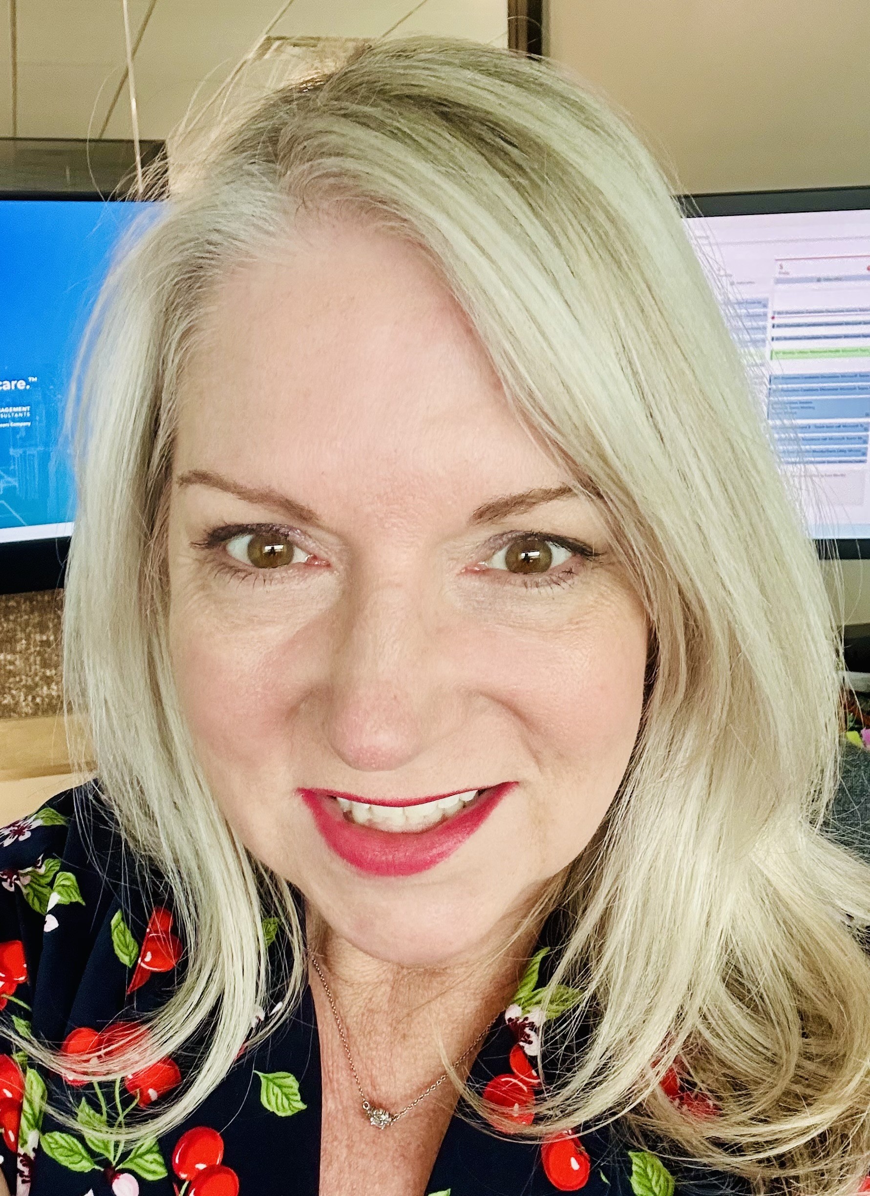 a woman taking a selfie